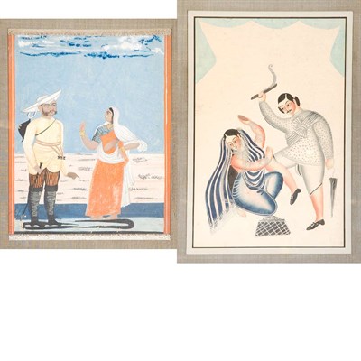 Lot 280A - Two Indian School Paintings 20th Century Each...