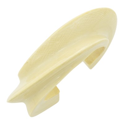 Lot 46 - Fluted Ivory Cuff Bangle Bracelet by Patricia von Musulin