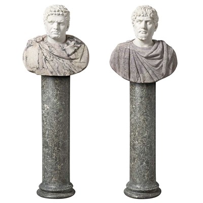 Lot 246 - Pair of Italian Neoclassical Variegated Marble...