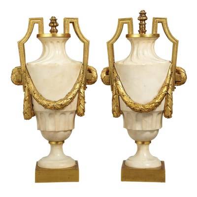 Lot 465 - Pair of Louis XVI Gilt-Bronze Mounted Marble...