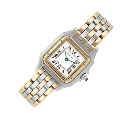 Lot 192 - Stainless Steel and Gold Wristwatch, Cartier