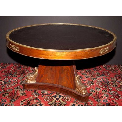 Lot 584 - Empire Style Gilt-Metal Mounted Mahogany Low...
