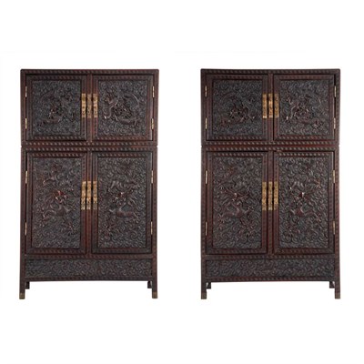 Lot 452 - Pair of Hongmu Cabinets Republic Period Each...