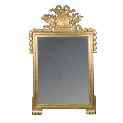 Lot 507 - Neoclassical Style Gilt-Wood Mirror Height 53...