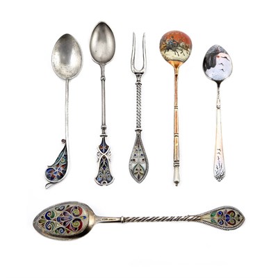 Lot 249 - Group of Four Continental Silver Plique a Jour...