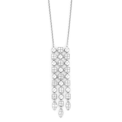 Lot 759 - White Gold and Diamond Pendant-Necklace, Bulgari