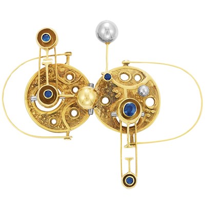 Lot 389 - Gold and Sapphire Brooch, Giorgio Facchini
