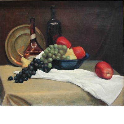 Lot 49 - 20th Century School Still Life with Wine and...