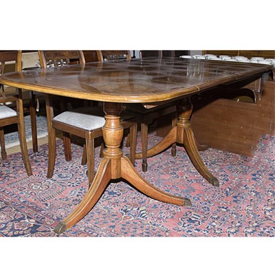 Lot 221 - George III Style Satinwood Banded Mahogany...