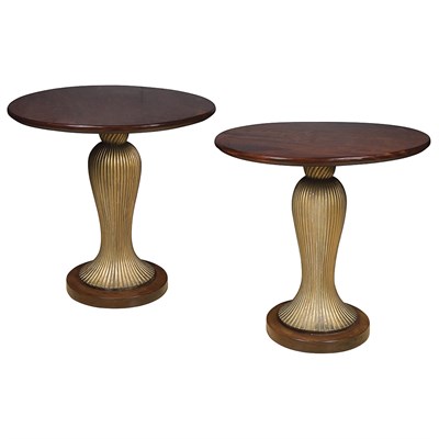 Lot 333 - Pair of Gilt and Mahogany Side Tables Height...