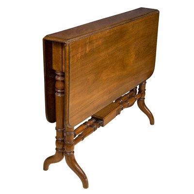 Lot 216 - Regency Style Mahogany Drop-Leaf Table Height...