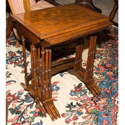 Lot 307 - Nest of Four Regency Style Mahogany Side...