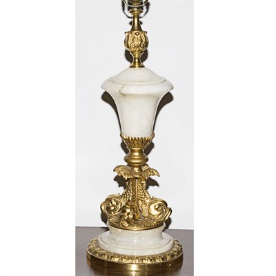 Lot 526 - Louis XVI Style Gilt-Bronze and Marble Lamp...