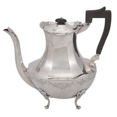Lot 229 - George V Silver Teapot Charles Clement Pilling,...