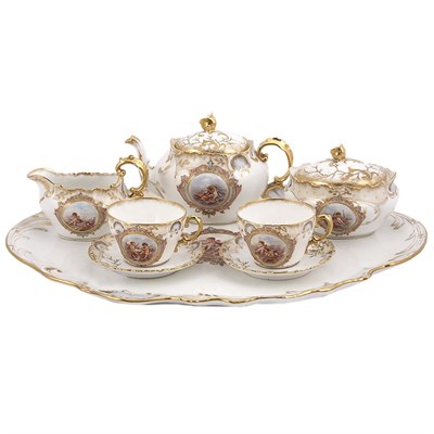 Lot 524 - Limoges Hand Painted and Gilt Decorated...