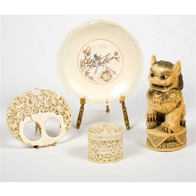 Lot 227 - Group of Asian Ivory, Bone and Soapstone...