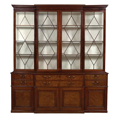 Lot 378 - George III Mahogany Bureau Bookcase Stamped...