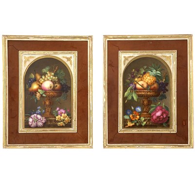 Lot 359 - Pair of English Porcelain Plaques 19th Century...