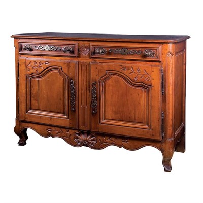 Lot 228 - Louis XV Style Walnut Buffet Height 39 inches,...