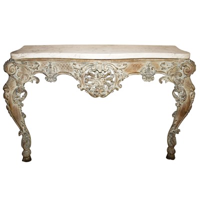 Lot 575 - Transitional Louis XV/XVI Style Parcel Painted...