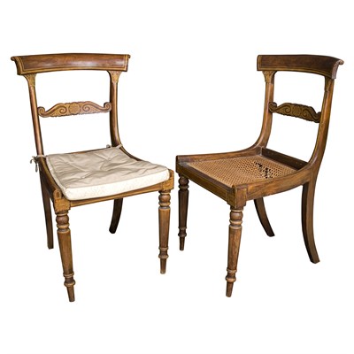Lot 339 - Set of Four Regency Style Mahogany Side Chairs