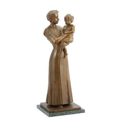 Lot 406 - German Bronze Figure of a Mother and Child...