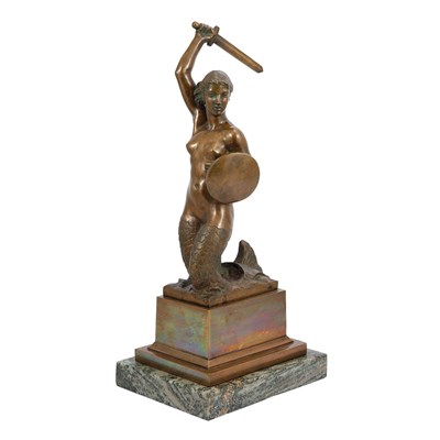 Lot 581 - Bronze Figure of the Warsaw Mermaid Circa 1940...