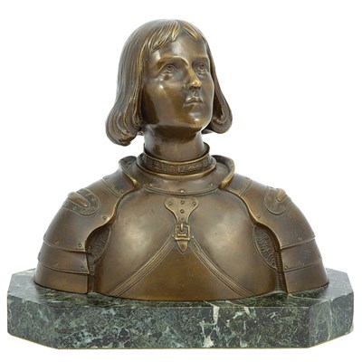 Lot 167 - Bronze Bust of Joan of Arc Modeled in...