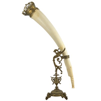 Lot 172 - Renaissance Style Brass Mounted Ivory Tusk...