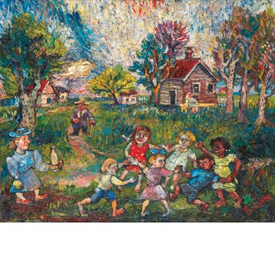 Lot 218 - David Burliuk American/Russian, 1882-1967 Ring-...
