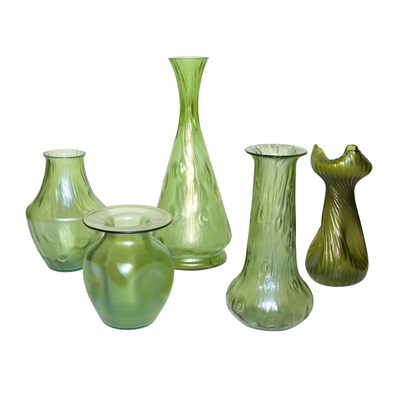 Lot 442 - Group of Unsigned Loetz Glass Articles Circa...