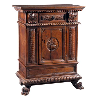 Lot 171 - Italian Baroque Walnut Side Cabinet 18th...