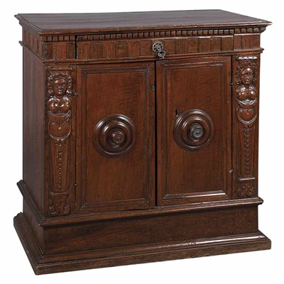 Lot 183 - Italian Baroque Walnut Side Cabinet The...