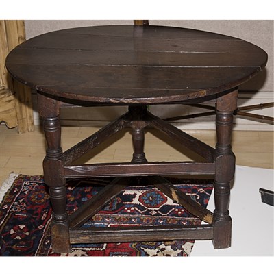 Lot 175 - English Oak Center Table 17th Century Height...