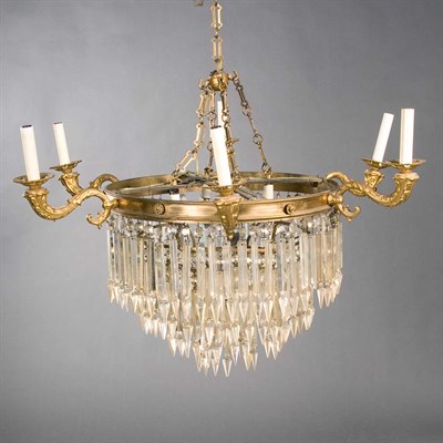 Lot 517 - Louis XVI Style Gilt-Metal Ten-Light...