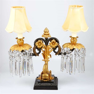 Lot 152 - Empire Style Gilt and Patinated-Bronze...