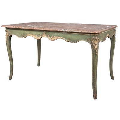 Lot 336 - Louis XV Painted Low Table The rectangular...
