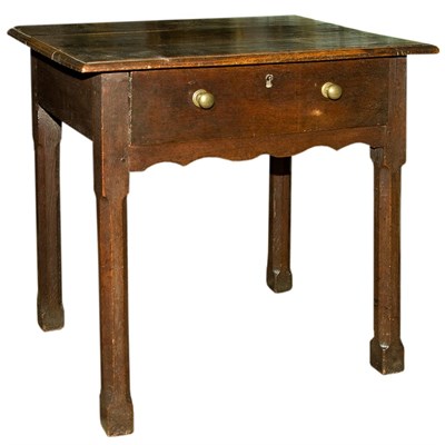 Lot 462 - George III Oak Work Table Third quarter of the...