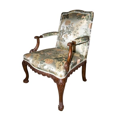 Lot 279 - George II Style Mahogany Library Armchair The...