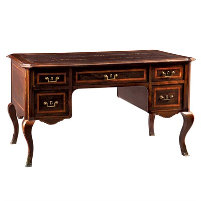 Lot 252 - Northern Italian Rococo Style Tulipwood Banded...