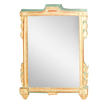 Lot 430 - Louis XVI Style Painted and Parcel Gilt Mirror...