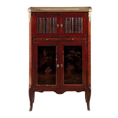 Lot 342 - Transitional Louis XV/XVI Style Mahogany,...