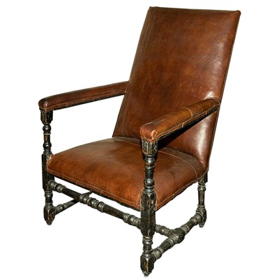 Lot 185 - Italian Baroque Style Painted Armchair The...