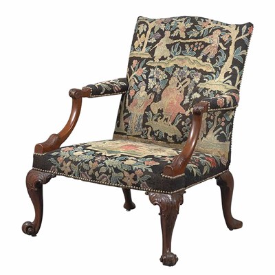 Lot 289 - George II Mahogany Library Armchair Circa 1755...