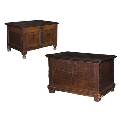 Lot 174 - English Oak Lift Top Small Chest 18th Century;...