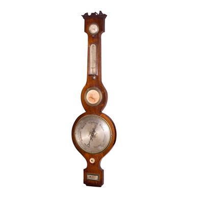 Lot 403 - George III Mahogany Barometer Height 37 inches.