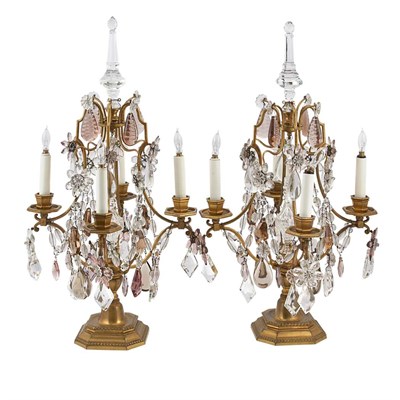 Lot 146A - Pair of Louis XVI Style Gilt-Bronze and Cut...