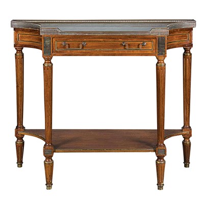 Lot 450 - Louis XVI Style Marble Top Mahogany Desserte...