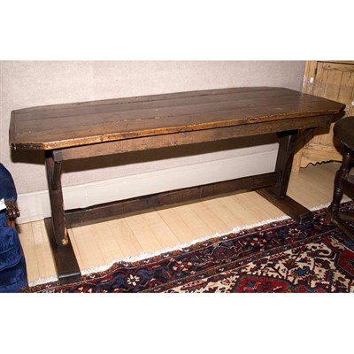 Lot 173 - Oak Trestle Table Possibly 18th century Height...