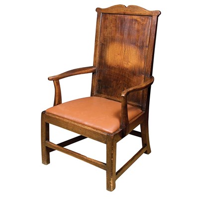 Lot 543 - English Provincial Wainscot Chair 18th Century